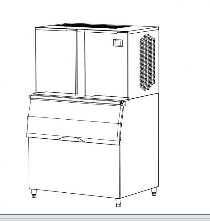 R134A Clear Square Ice Cube Maker Pendingin Udara / Air 25