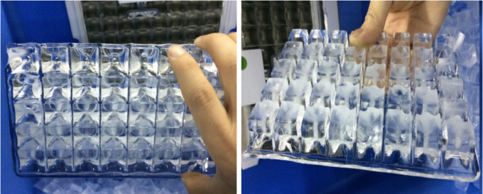 R134A Clear Square Ice Cube Maker Pendingin Udara / Air 34